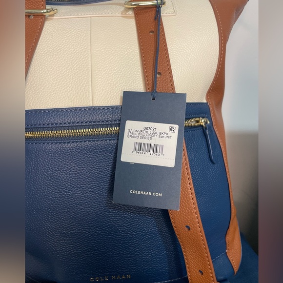 NWT Cole Haan Grand Ambition Convertible Backpack, Bright Blue - Picture 10 of 16